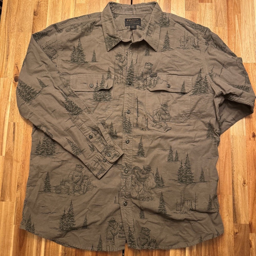 Filson Smokey The Bear Flannel Shirt - Men’s XXXL